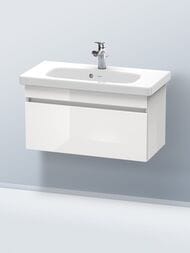 Тумба под раковину Duravit DuraStyle (730х398х368) подвесная,1 ящик, белый глянец DS639902222