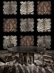 Панно виниловое на флизелине ROBERTO CAVALLI Home 8 (3,0х3,0) квадраты,кожа коричнев.19106 (рул.)