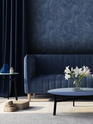 Обои виниловые на флизелине Grandeco Sentiment (1,06х10,05) под мрамор, синие A74012 (рул.)