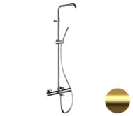 Душевая система термостатическая с изливом Remer Elegance EQ34A7MMSSOFBG, золото брашированное — миниатюра 1