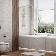 Шторка на ванну WasserKraft Berkel 800х1400 48P01-80 Fixed стекло прозрачное, профиль серебро