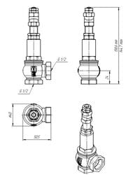 ������ ����������������� VALTEC 1/2"�� � ����. ������� ��������. P=1-16���. ������, VT.1831.N.04