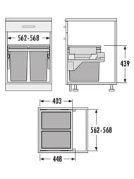 ������������ ������� ��� ������ 60� (30+30�) Hailo Euro-Cargo-Soft 3610-62