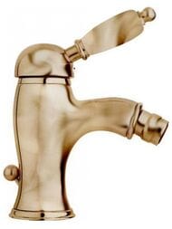 Смеситель CEZARES ELITE BSM1-02-M для биде, однорычажный, донный клапан, бронза/ручка металл