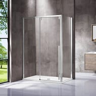 Душевой уголок Vincea Lugano 1400х800х1950 стекло прозрачное/профиль хром, VSR-1L8014CL-1 — миниатюра 1