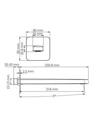 Смеситель для ванны/душа WasserKRAFT Weida A3151.268.270.271.087.103 встраиваемый, с лейкой, хром — миниатюра 10