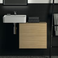 Тумба под раковину Ideal Standard CONCA (600x373x550) 2 ящика, светлый орех, со столешницей T4327Y6 — изображение 3
