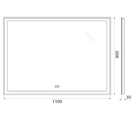 ������� BelBagno (1100x30x800) ����������.�����������,�������� SPC-GRT-1100-800-LED-TCH-WARM