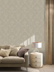Обои виниловые на флизелине Zambaiti Satin Flowers IV (0,53х10,05) бежевые Z66837 (рул.)
