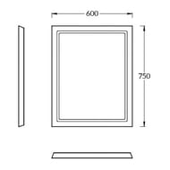 Зеркало KERAMA MARAZZI POMPEI с подсветкой, 600х90х750, бежевое глянцевое PO.mi.60\CAM