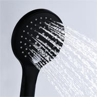 Лейка для душа WasserKRAFT A078 3 режима, система защиты от извести, ABS-пластик, цвет: черный