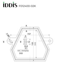 Арматура IDDIS (тип В) 2-ой смыв, нижний подвод воды, трапециевидная прокладка F012400-02K