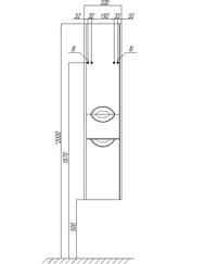 ����� ��������� AQUATON ������ 1A215603SIW6L 320x310x1500 �����, ����, �������� �������, ��� �����