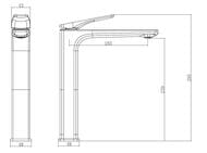 Смеситель для раковины Vincea Пуро (Puro) VBF-5P02GM, вороненая сталь