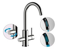 Cмеситель для кухни Remer X Style N792DWNO, черный матовый