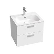 Тумба под умывальник RAVAK SD 600 Chrome II (600х490х500) 2 ящика, белая/ручка хром X000001772
