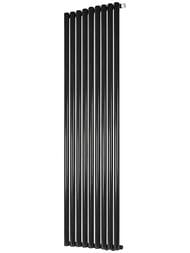 Дизайн-радиатор STOUT Tube Round 9 секц. ниж.прав.подкл. R40 1-1750-9 RT RAL9005 черный