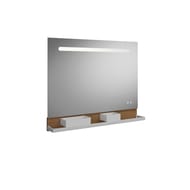 Зеркало Burgbad Fiumo 1400х700х30 LED, USB, сенсор, обогрев, рейлинг, панель корица SFXU140FOT52