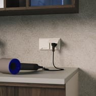 Накладка для розетки с/з, защитными шторками и крышкой Voltum S70 VLS000813, хлопок