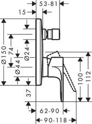 ��������� ��� ����� Hansgrohe Rebris E 72468000  ������������, �������������, ����