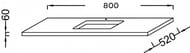 ���������� Jacob Delafon PARALLEL EB53-0800-E10 800�� ��� �������� Reve, ���������� ���