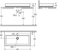 ���������� Grohe Cube Ceramic 3947700H ��������� (600�125�490) �������, ���. ��� ���������, �����
