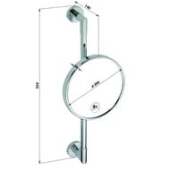 Косметическое зеркало Bemeta 112201172 D200 мм на штанге, хром