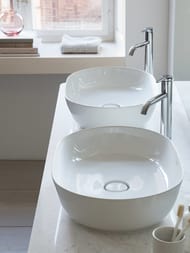 Раковина Duravit Luv 600х400 шлифованная, белая, выпуск с керамической крышкой 0379600000