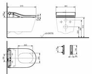 ������ ��������� TOTO RP � ��������-���� Washlet RW � ������� �/� (391x579x518) CW542EY+TCF801CG#NW1