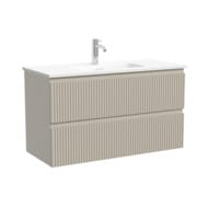 Тумба подвесная SANCOS Snob R 890х390х500, 2 ящика, доводчики, Beige Soft ,SNR90/39CE