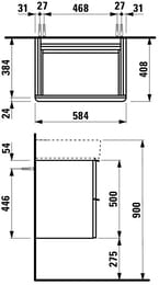 ����� ��� ���������� Laufen SPACE FOR VAL 4.1014.2.160.100.1 (585�410�520) 2 �����, ����� �������