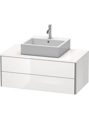 Тумба под раковину Duravit XSquare 1000х400х548 подвесная, 2 ящика, белый глянец XS491102222