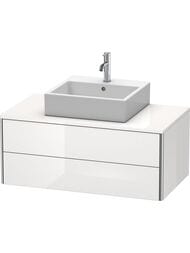 Тумба под раковину Duravit XSquare 1000х400х548 подвесная, 2 ящика, белый глянец XS491102222 — миниатюра 1