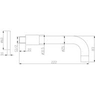 Излив на ванну BelBagno NOVA BB-SFR-IN сатин