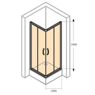 ������� ������ HUPPE X1 100�100�190 ����.�������/������ ����������, ����. Anti-Plaque 140104.069.322
