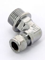 Уголок Tiemme для медной трубы, 10х1/2"Н обжим, хром,   1130049 (1104C001004CZ) — изображение 2