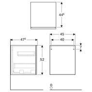 ������� ������� Geberit Acanto (450x520x476) ���������, ���� �������, 1 ���� 500.618.JK.2
