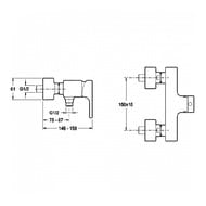 ��������� Jacob Delafon STRAYT ��� ����, �������������, ��������� E45371-CP