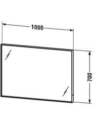 ������� Duravit L-Cube 1000�700�67 � 4-��������� ����������, ������, ����� LC7382018180000