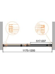 ������� ����� CEZARES DUET SOFT-M-BF-1-120-C-Cr (1175-1200)x1950 ������ ����������, ������� ����