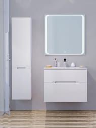 Тумба под раковину Jorno Modul 80 (770х450х580) подвесная, 2 ящика, белый Mоl.01.77/P/W