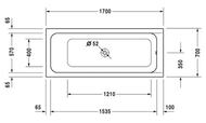 ����� ��������� Duravit D-Code 1700�700�420 ������ � ������, ����� 700097000000000
