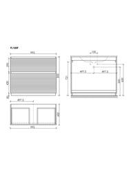 Тумба под раковину Sancos Folk Floor FL100FW 995х445х850 напольная, с 2-мя ящиками, цвет: Bianco