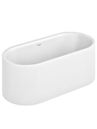 Ванна отдельностоящая Salini PERLA (1700х800х605) искусств. камень, S-Sense, белый глянец 1049101G