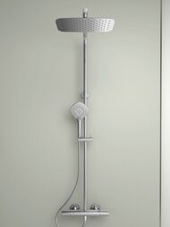 Душевая система Ideal Standard CERATHERM T100 смеситель для душа, верхний душ, лейка, хром A7705AA
