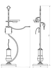 Migliore Edera Стойка 4-х функциональная h120 см хром ML.EDR-60.344.CR
