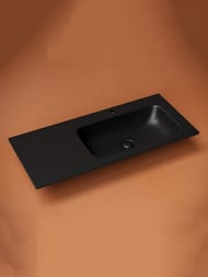 Раковина накладная Ceramicanova Grace 810х457х137 чаша справа, с отв. под смеситель, черный CN7015MB