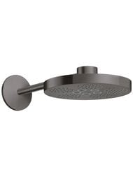 Верхний душ Axor One 48492340 280 2jet с настенным держателем 389мм, черный хром матовый