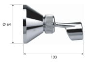 Держатель ручного душа Remer 335P, хром — миниатюра 2