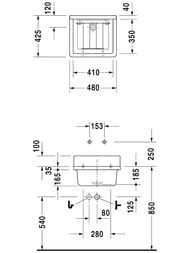 �������� ������� DURAVIT STARCK 3 480�425�185 ��� �������� ��� ��������� 0313480000